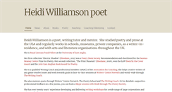 Desktop Screenshot of heidiwilliamsonpoet.com